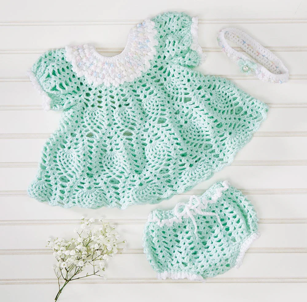 Pineapple Lace Dress and Panties Pattern