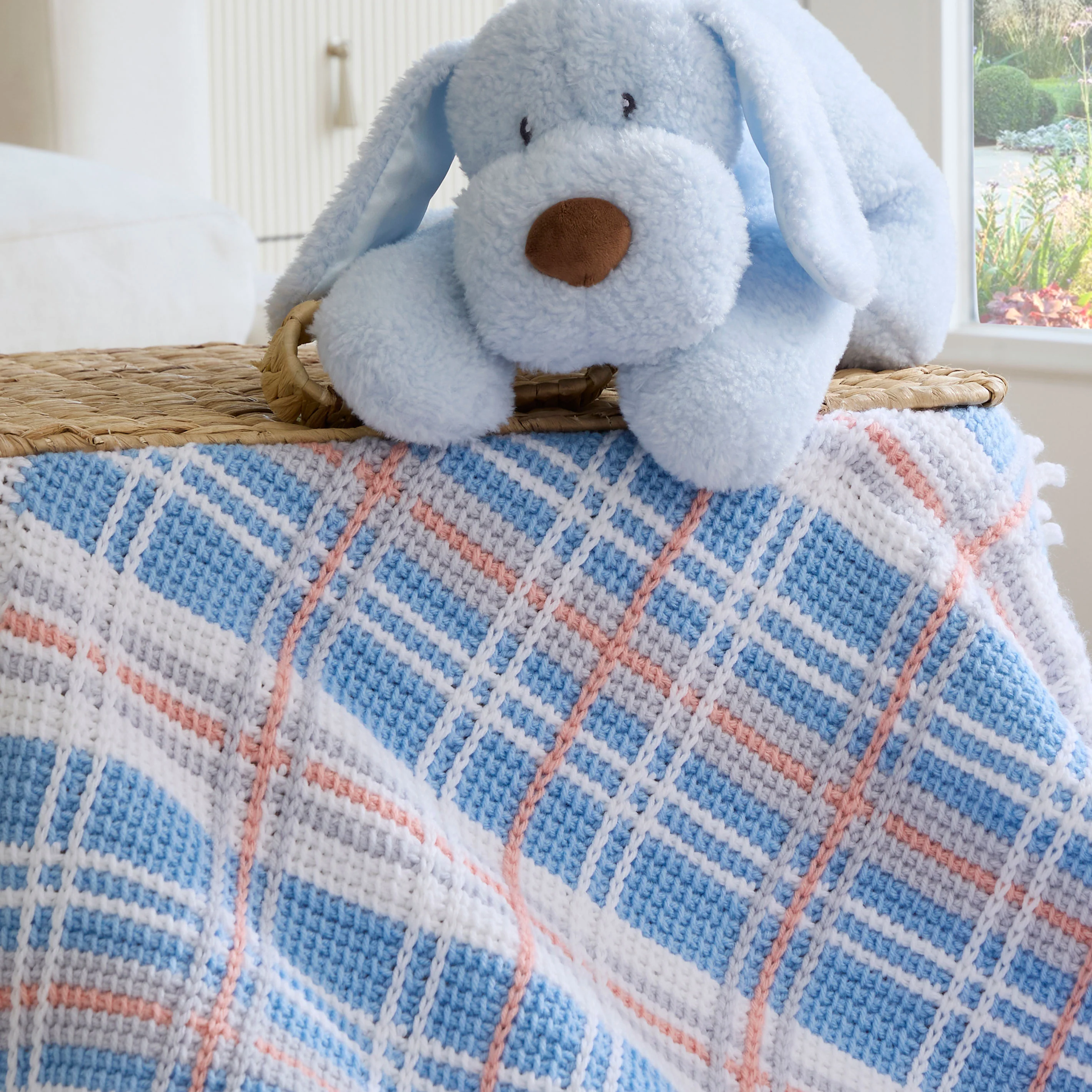 Plaid Baby Crochet Blanket - Image 4