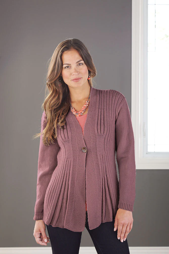 Pleated Ribs Cardigan Pattern - Image 3