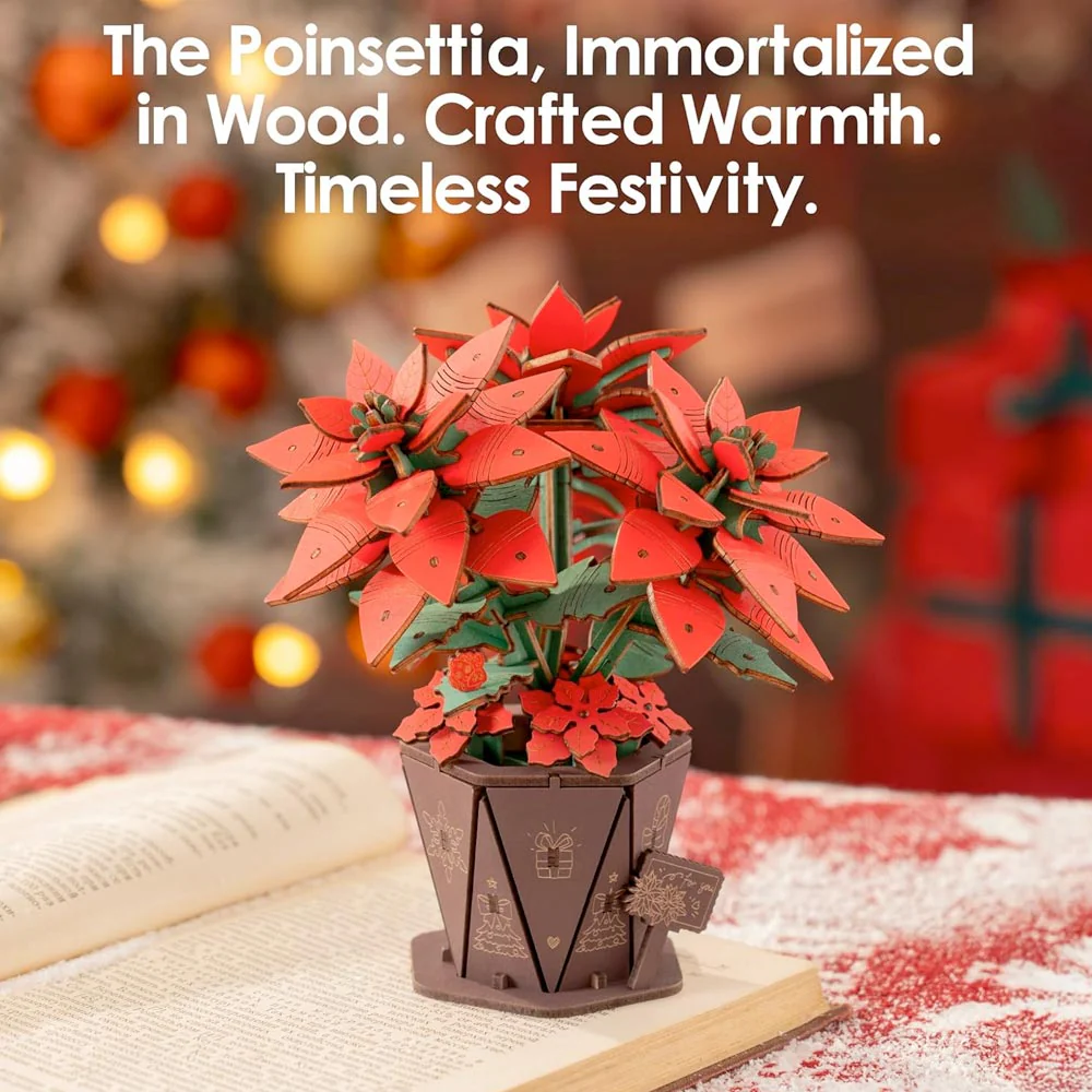 Poinsettia Wood Model Kit - Image 4