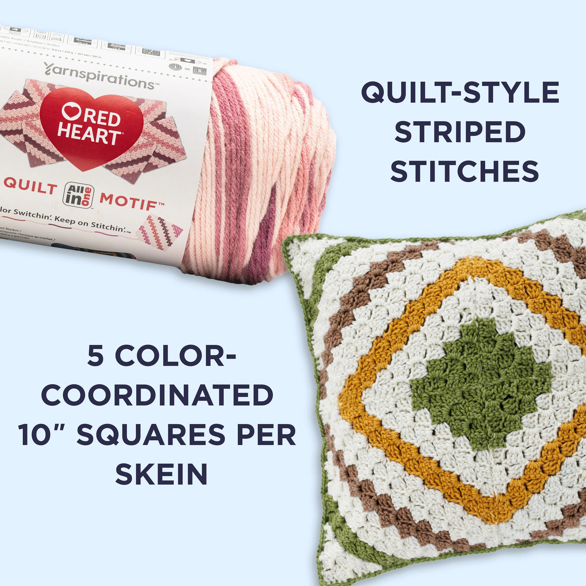 Red Heart All In One Quilt Motif Yarn - Image 6