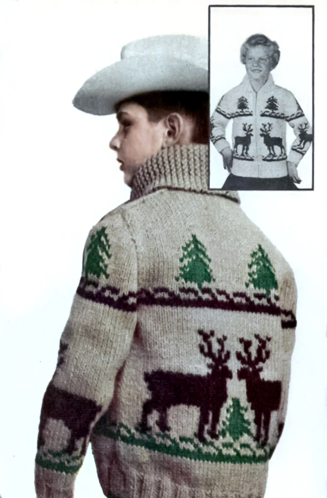 Reindeer Cardigan Pattern