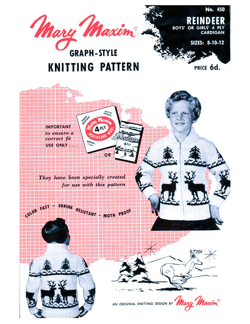 Reindeer Cardigan Pattern - Image 2