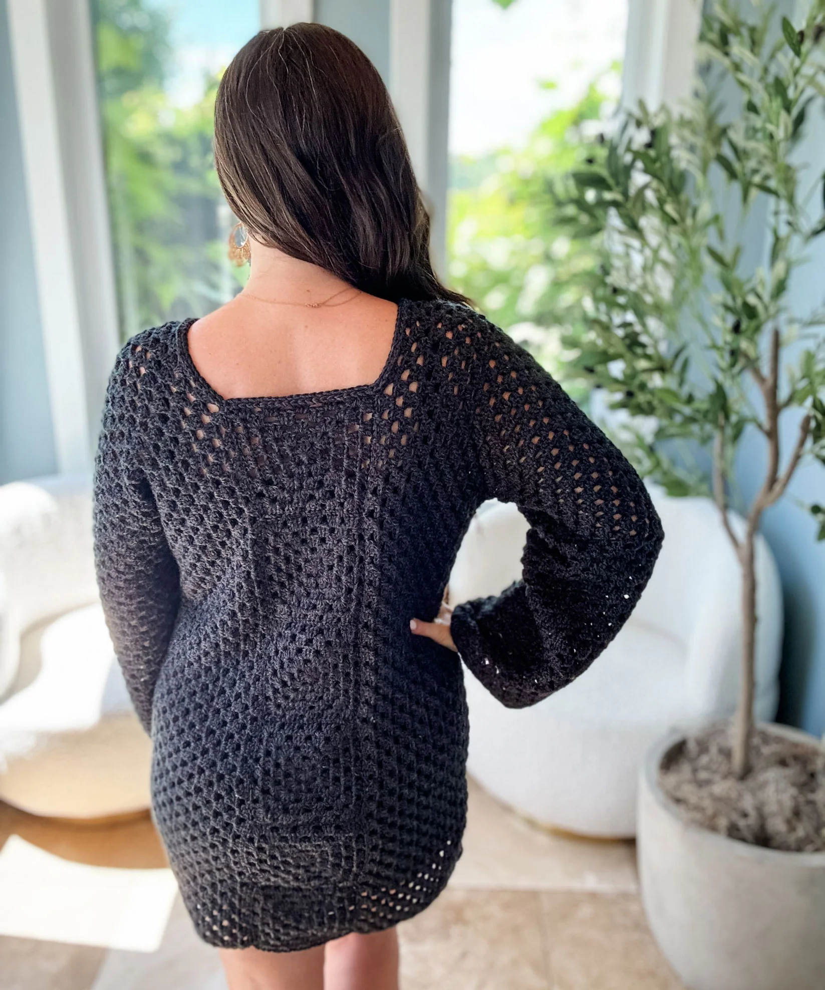 Retro Granny Crochet Dress - Image 3