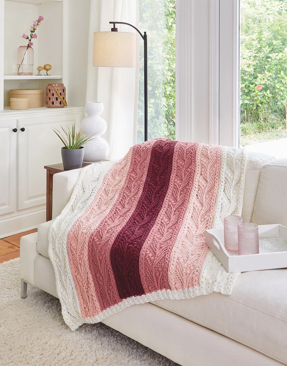 Ribbed Leaves Throw