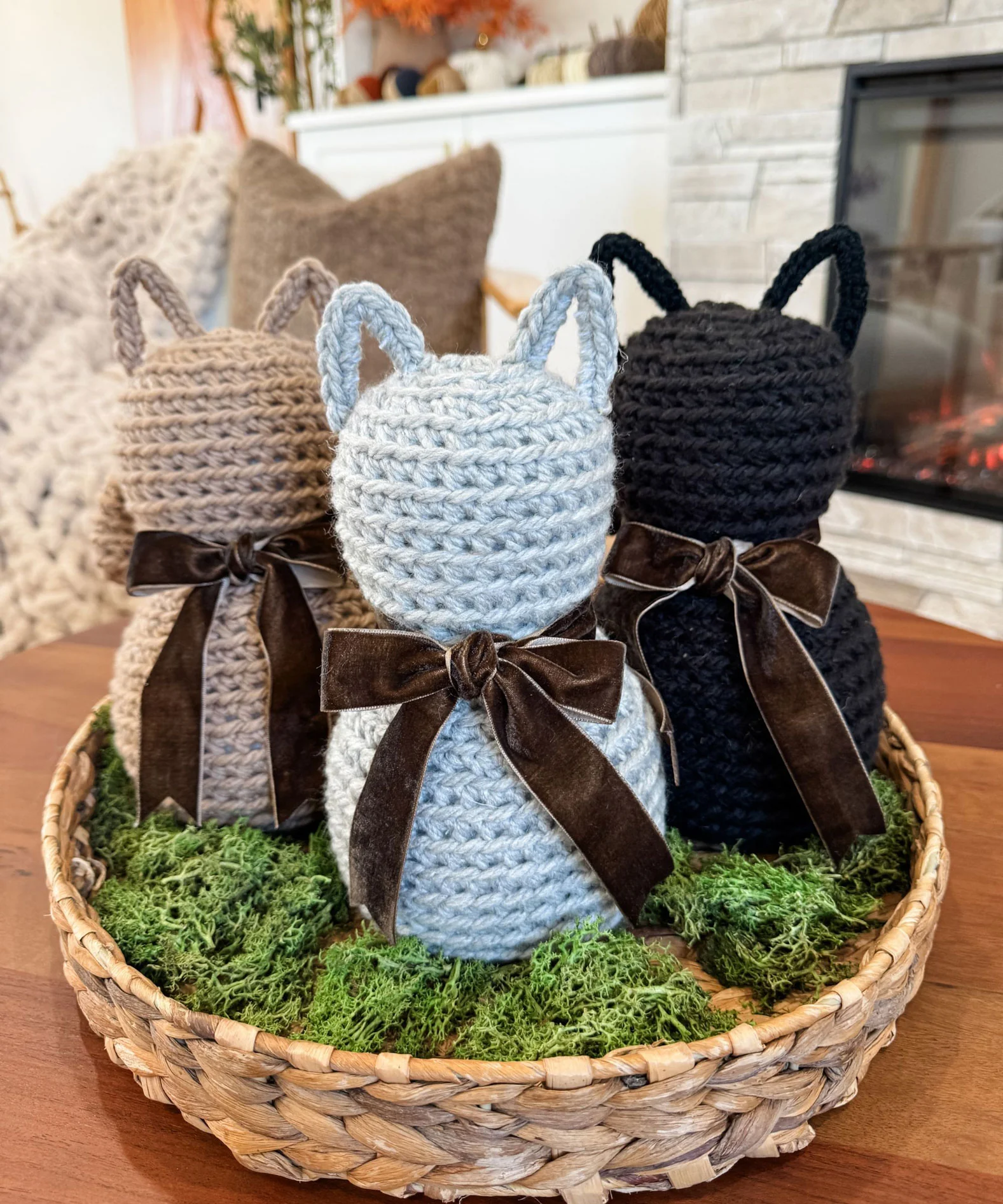 Rustic Farmhouse Crochet Ami Cats - Image 8