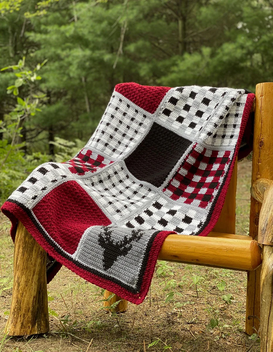 Rustic Plaid Sampler Afghan Pattern - Image 2