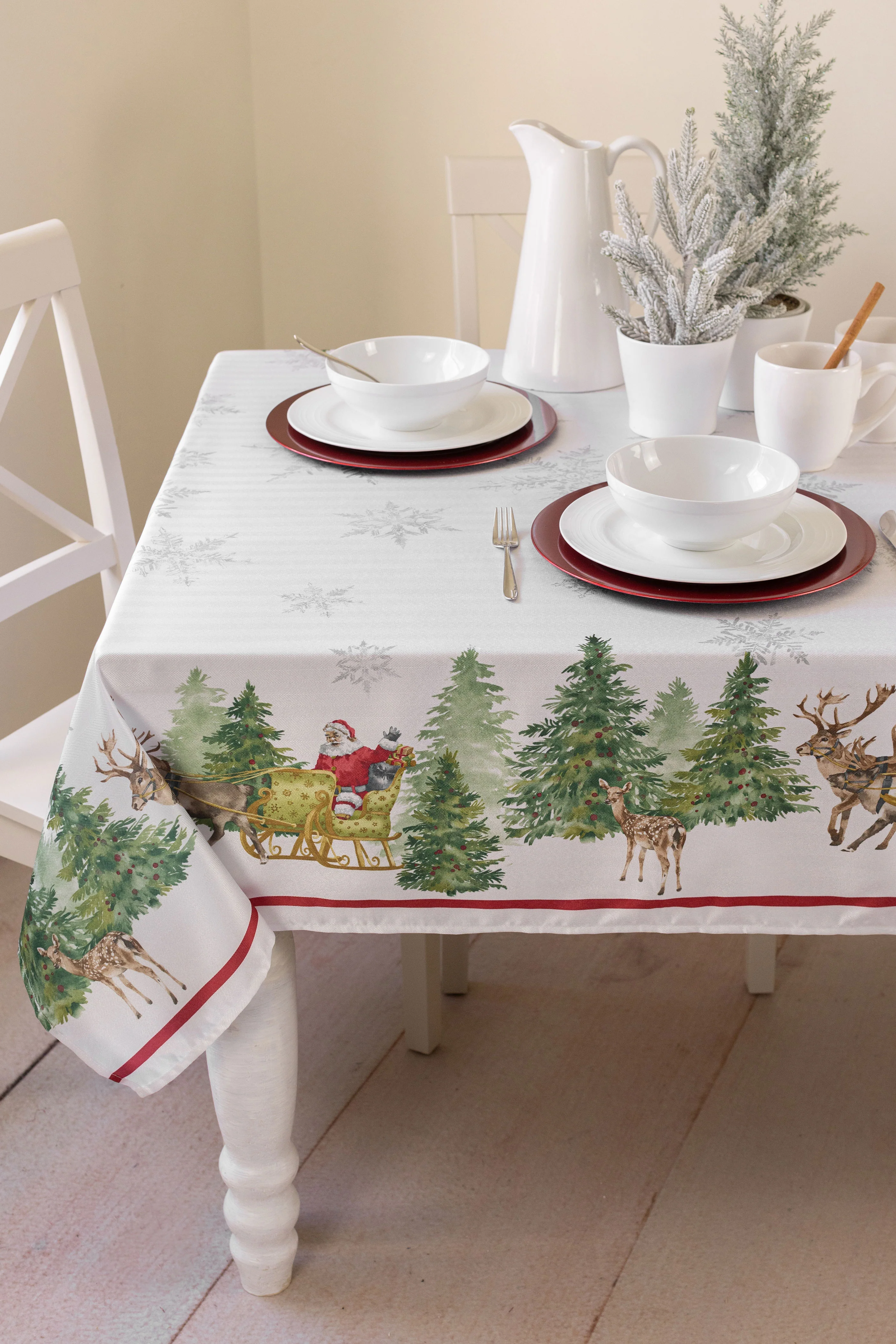 Santa's Sleigh Tablecloth - Image 4