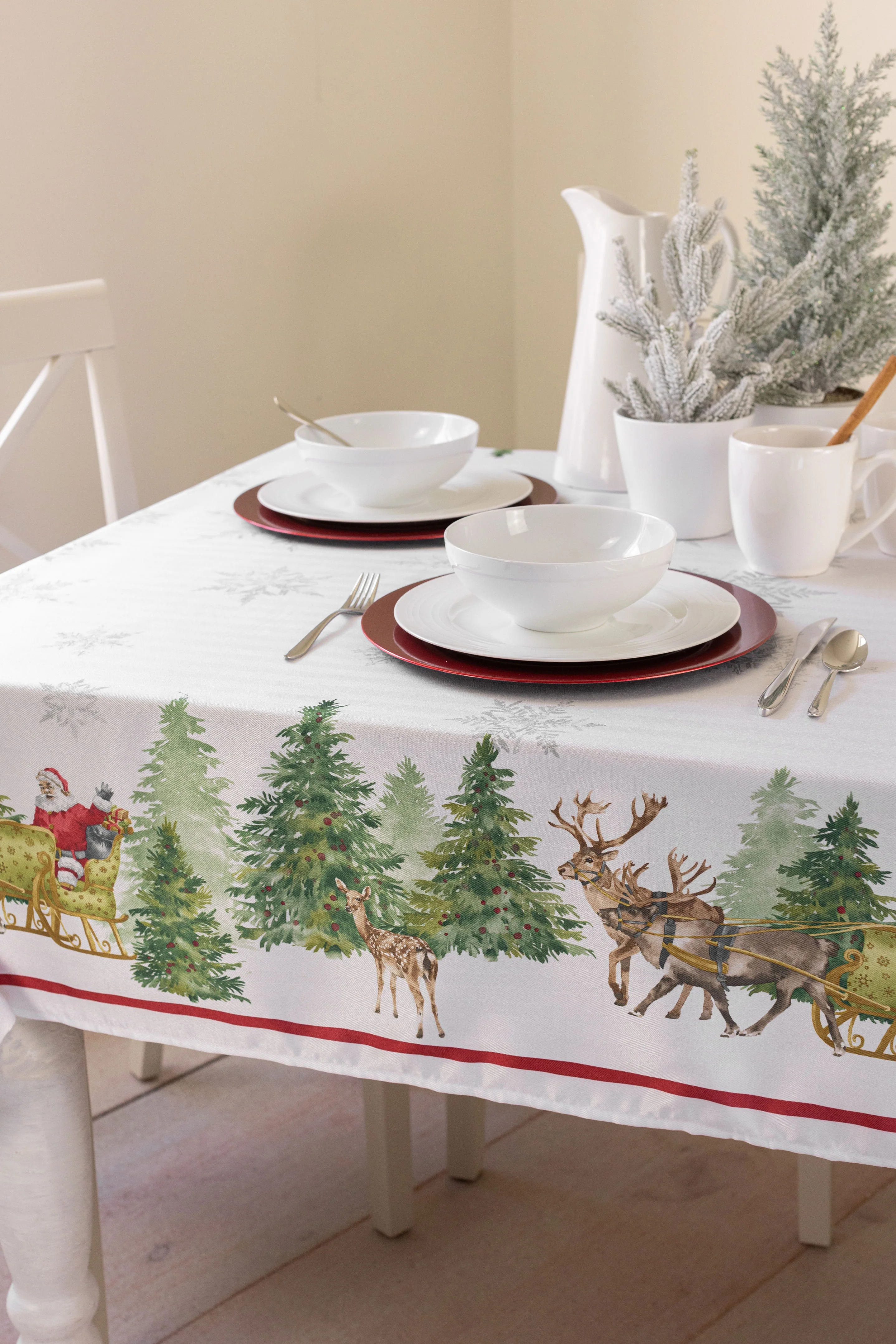 Santa's Sleigh Tablecloth - Image 5