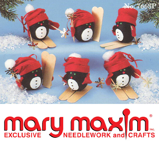Skiing Penguins Pattern