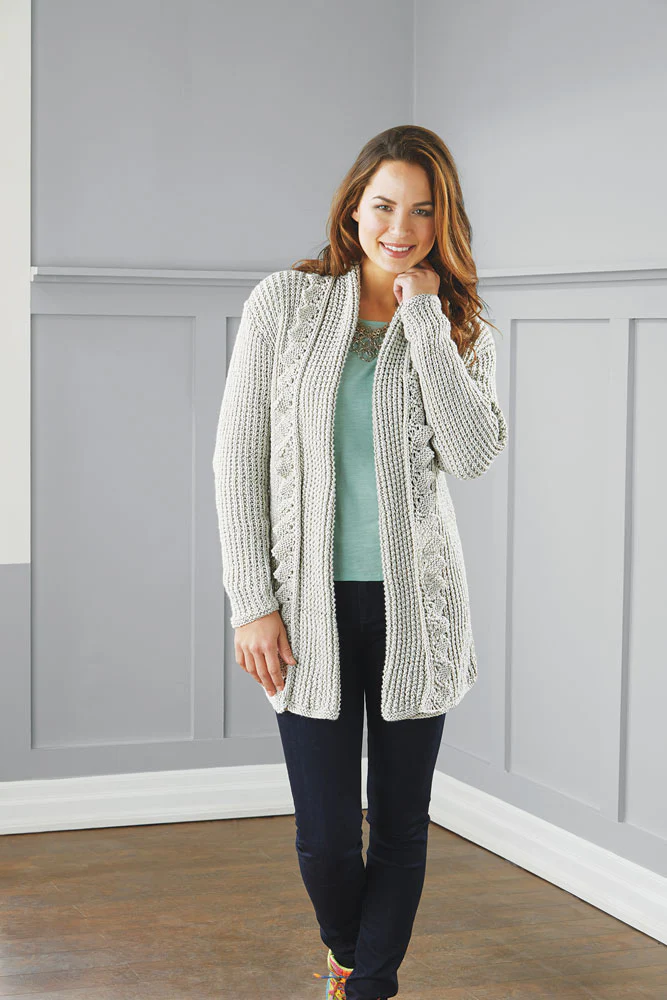 Slanted Border Cardigan Pattern