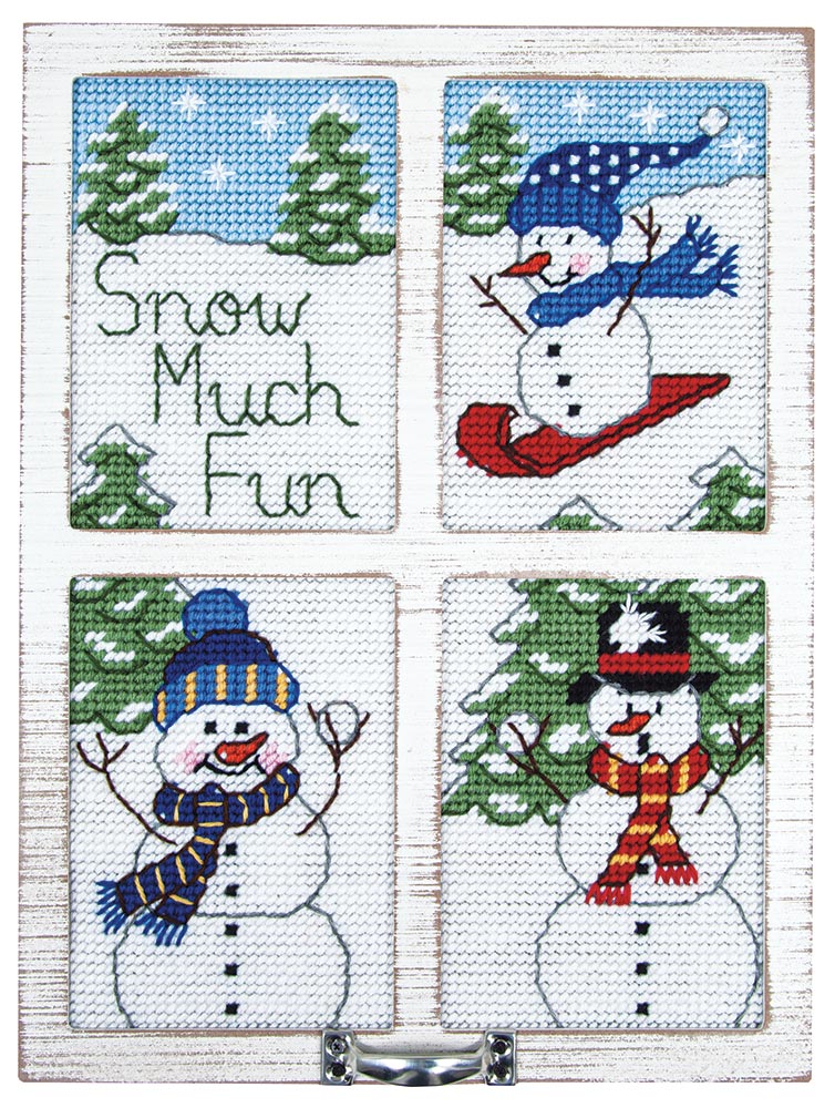 Snow Much Fun Window Frame Plastic Canvas Kit - Image 2