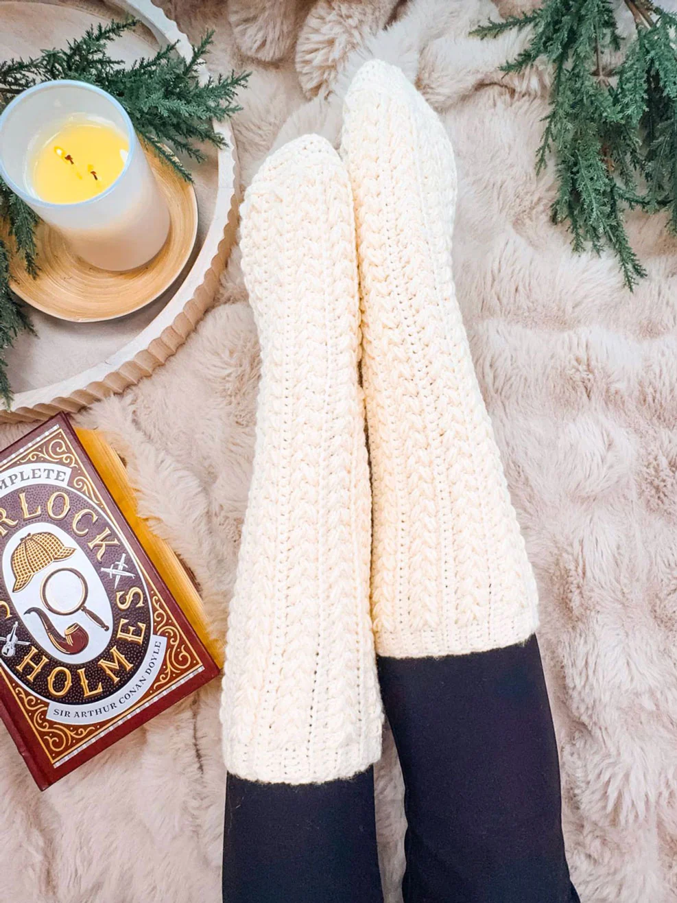Snowdrift Wheat Slipper Socks - Image 3