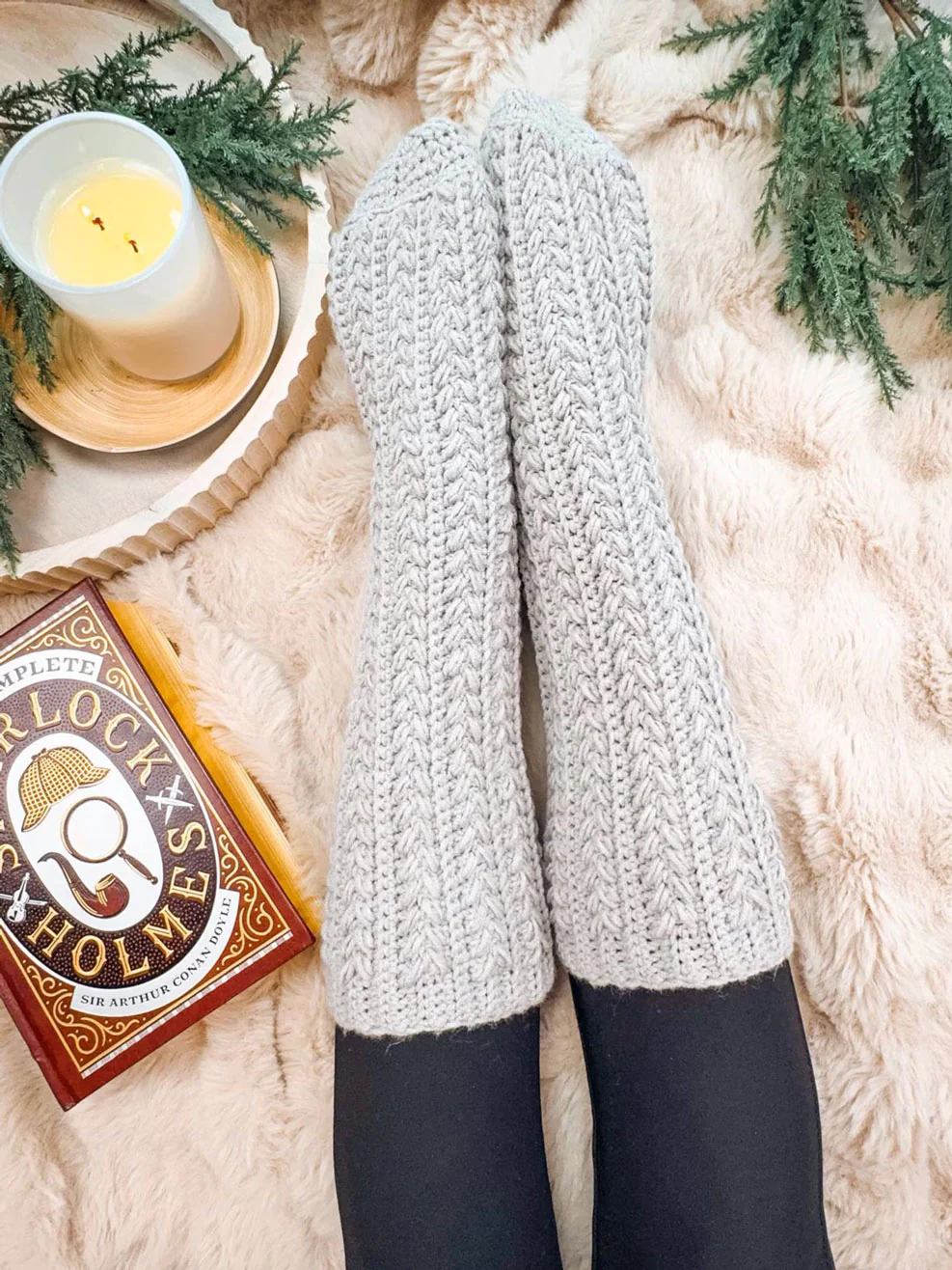 Snowdrift Wheat Slipper Socks - Image 4