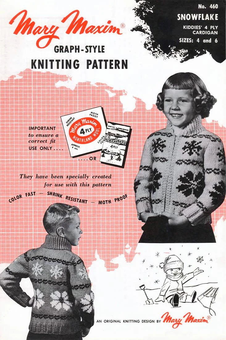 Children's Snowflake Cardigan Pattern - Image 2
