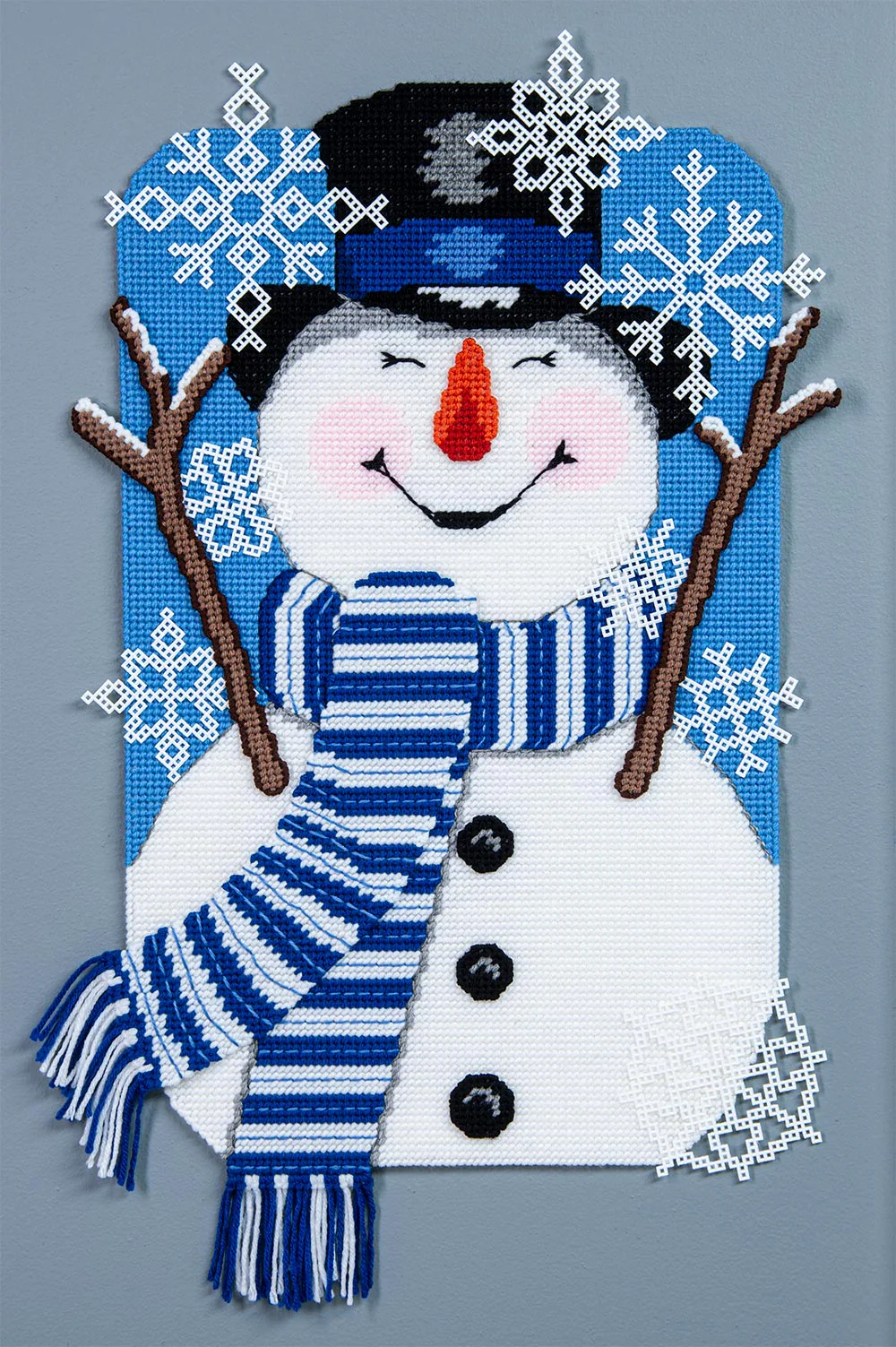 Snowflakes & Snowman Plastic Canvas Ensemble - Image 2