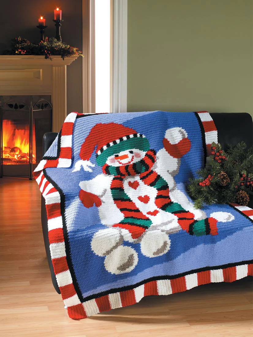 Snuggly Snowman Afghan Pattern
