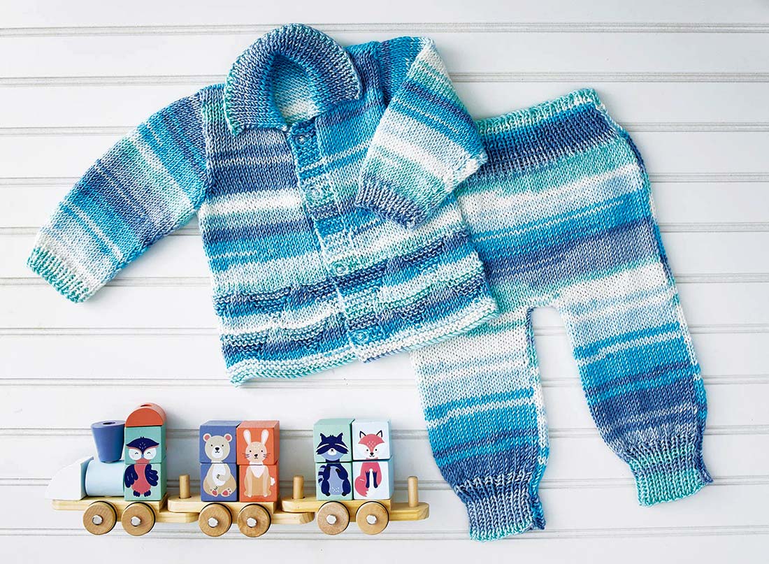 Softest Ever Knit Baby Outfit Pattern