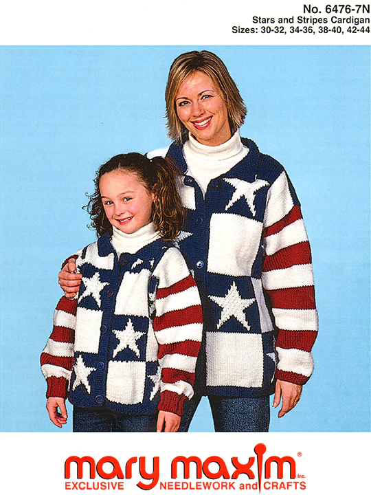 Stars and Stripes Adults Cardigan Pattern - Image 2