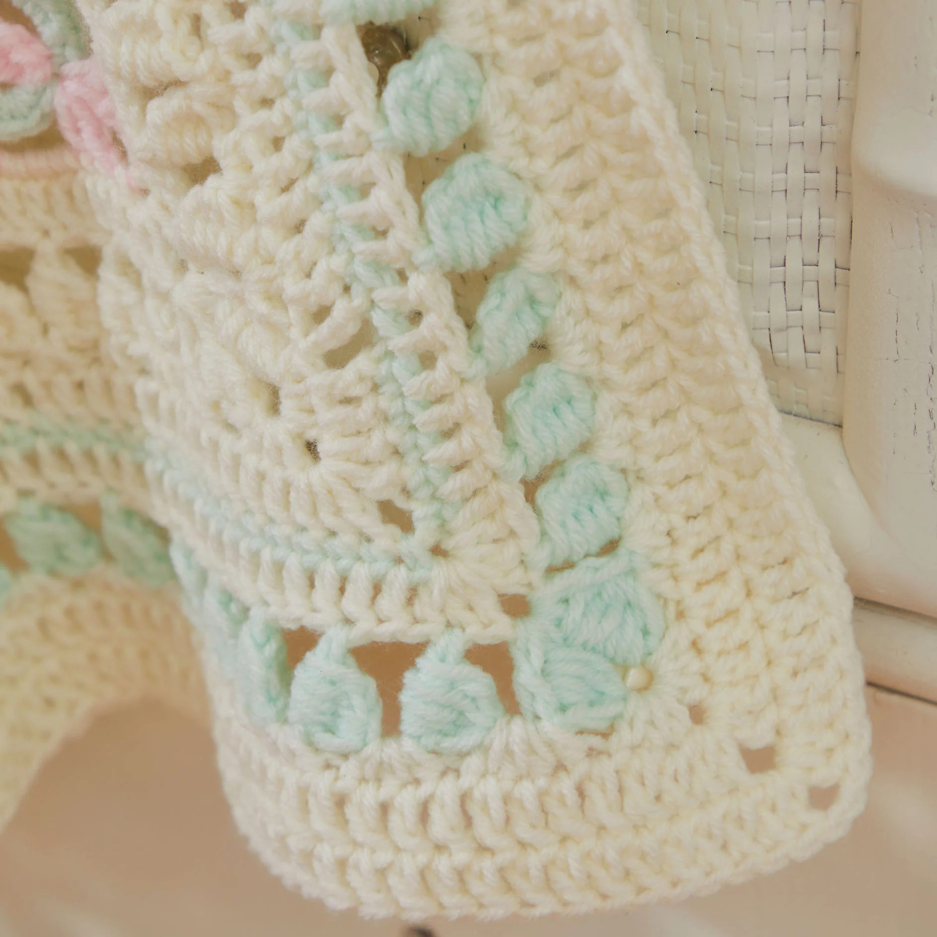 Tiled Flowers Crochet Baby Blanket - Image 3