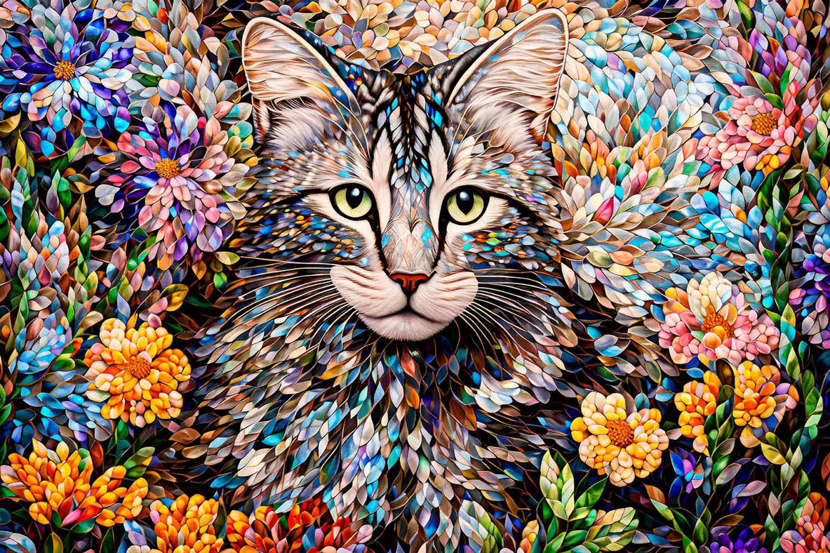 Tinker in the Flower Garden Jigsaw Puzzle