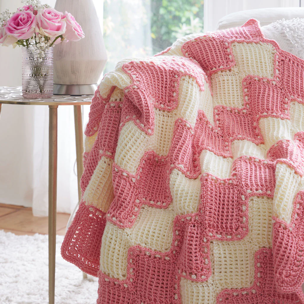 Tunisian Diamonds Blanket - Image 3