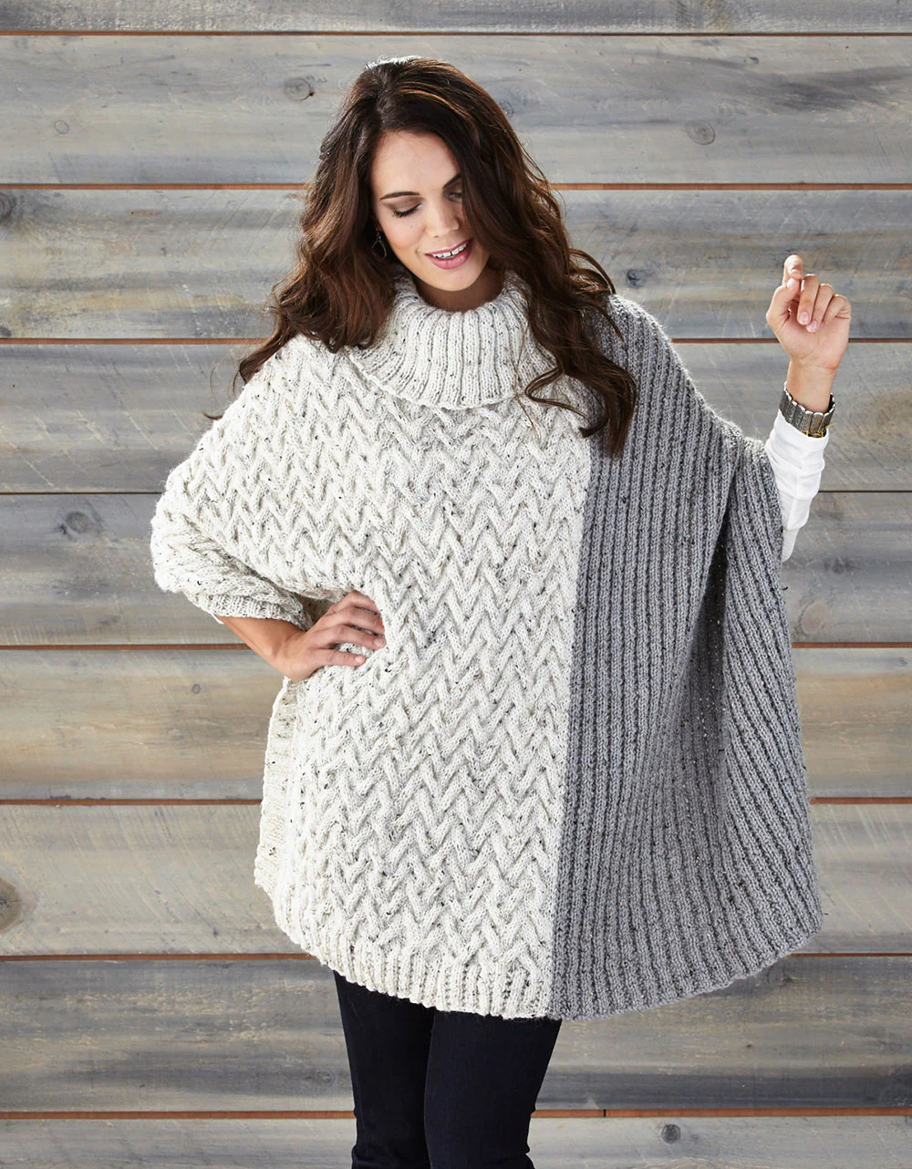 Two-Tone Poncho - Image 3