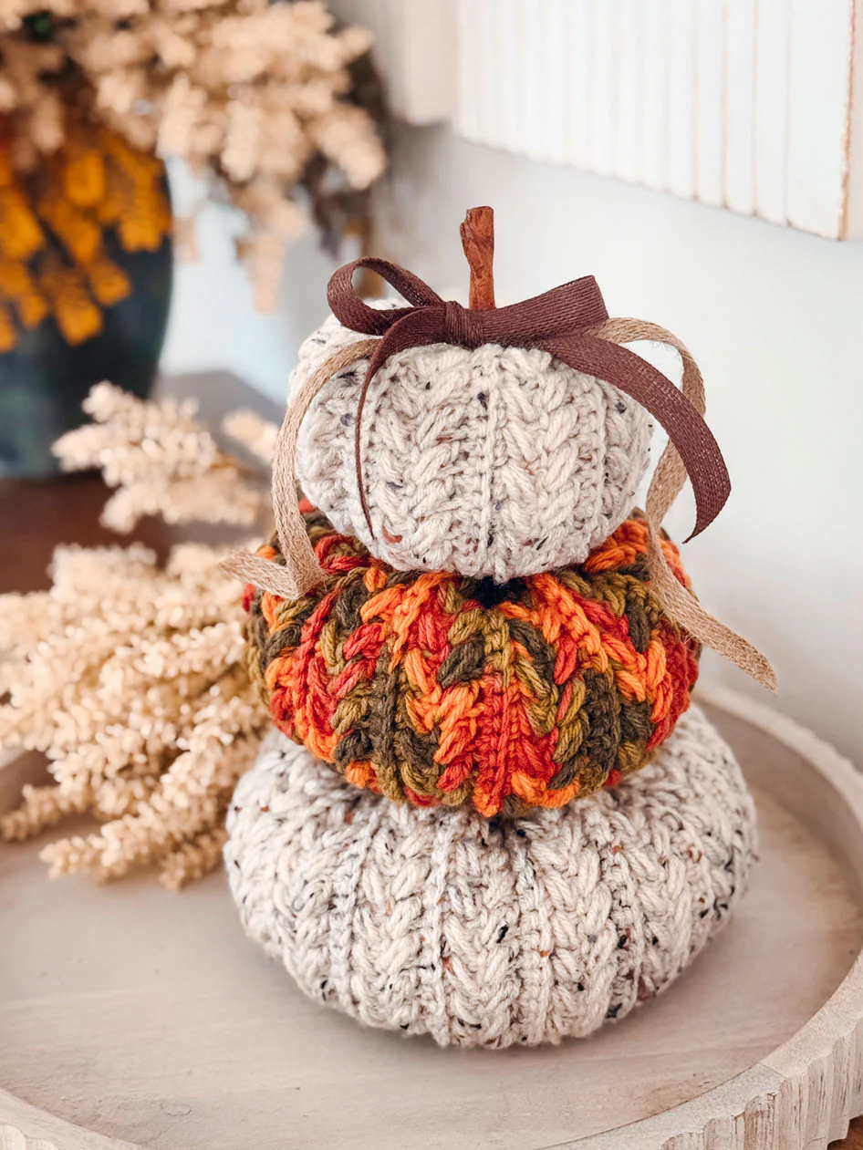 Wheat Stitch Crochet Pumpkins - Image 6