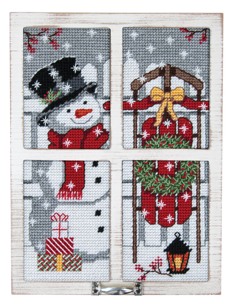 Winterland Window Frame Plastic Canvas Kit - Image 2